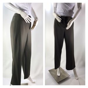 Lafayette 148 New York Brown Wool Wide Leg Pants